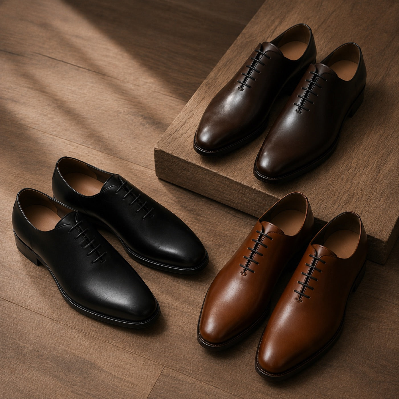 Handcrafted leather shoes